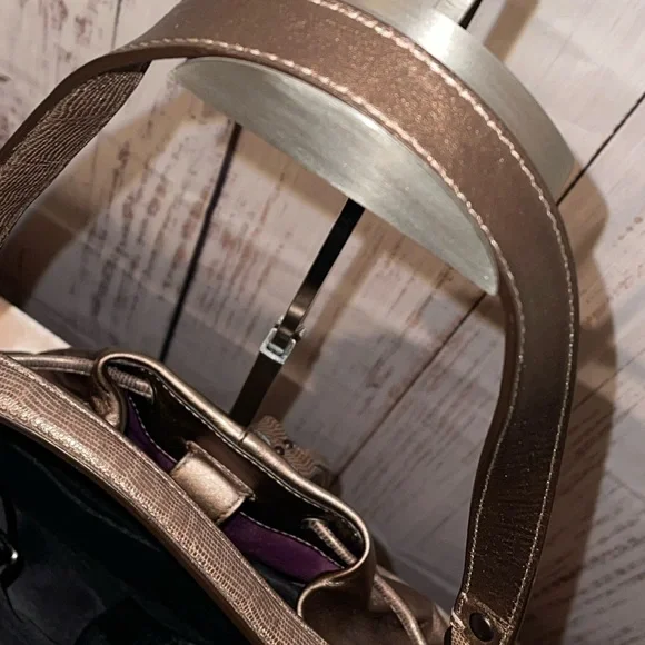 NWT! Coach Madison Marielle Leather Drawstring Carryall Bag AR/BRONZE 17016 - Picture 4 of 10